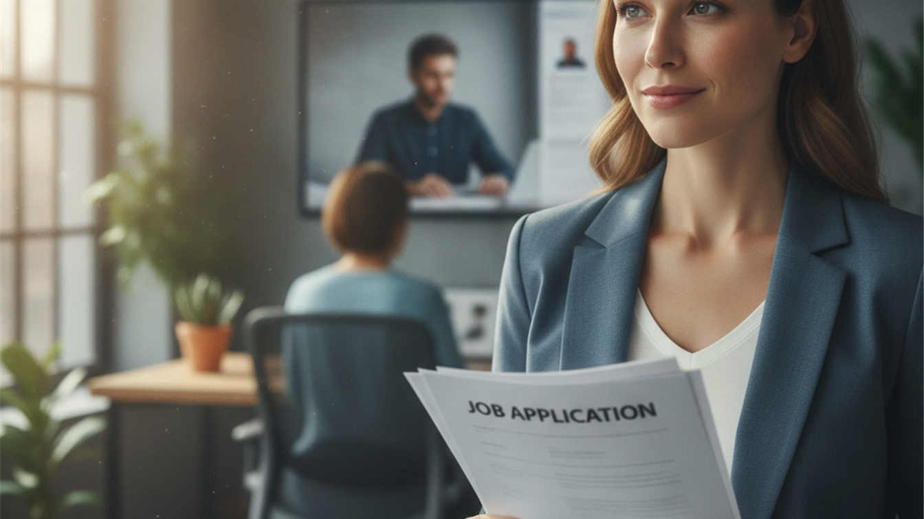 documentos de solicitud de empleo en manos de una persona