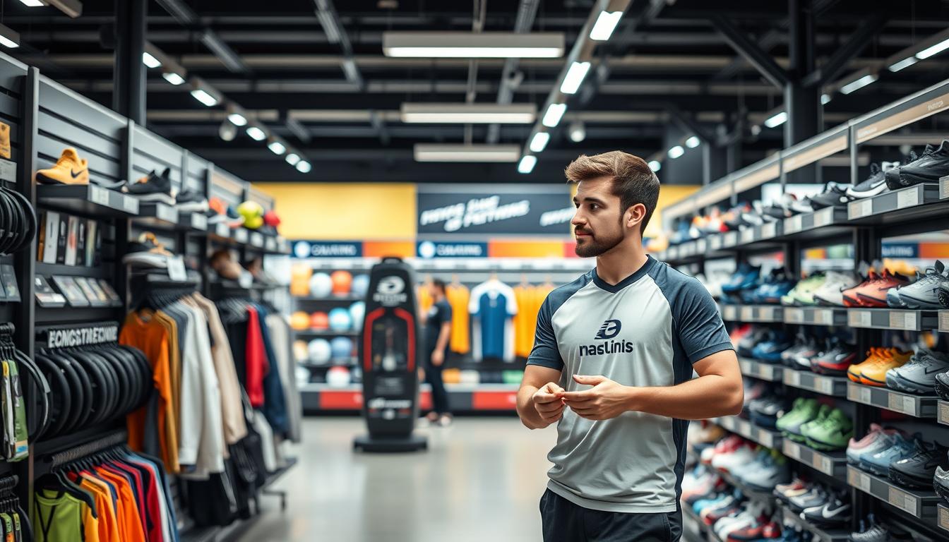 empleado decathlon atendiendo a un cliente en espana