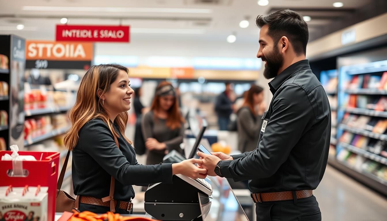 empleado atendiendo a cliente en El Corte Ingles
