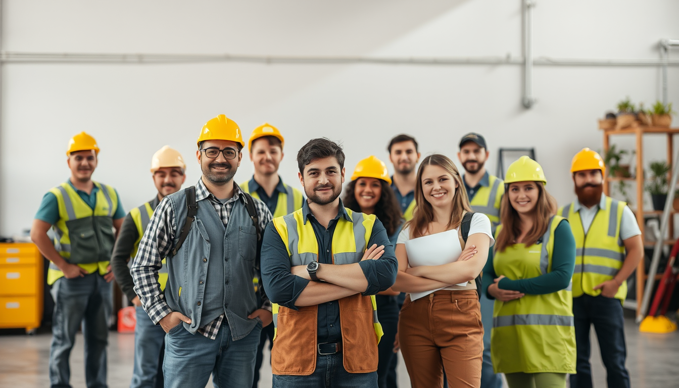 trabajadores en España listos para trabajar