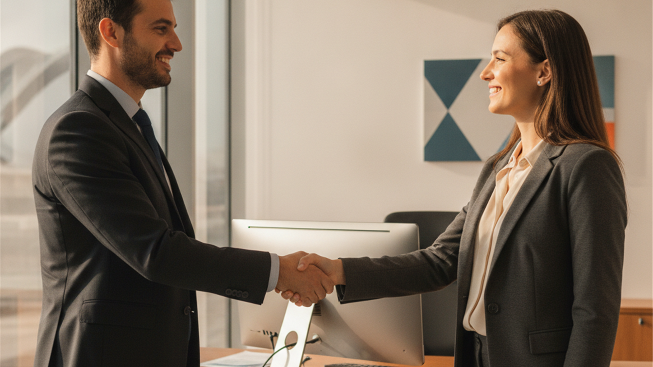 Entrevista de trabajo en oficina de Valencia