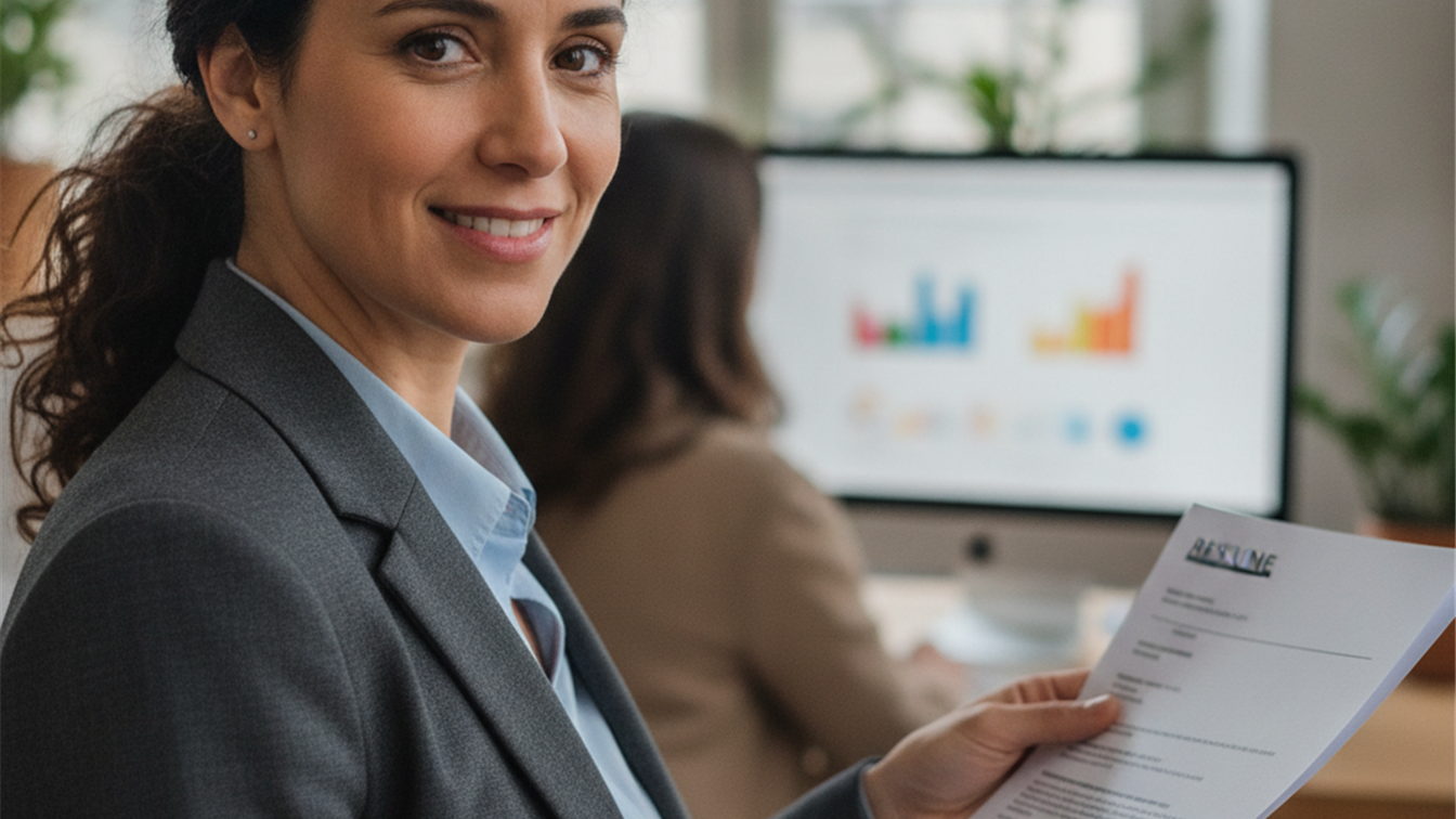 Persona con documentos de empleo en España