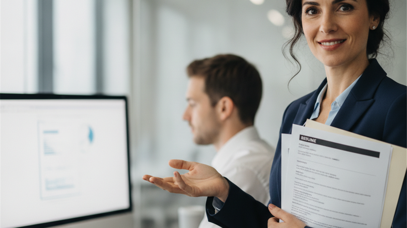 documentos y curriculum en manos de persona buscando empleo