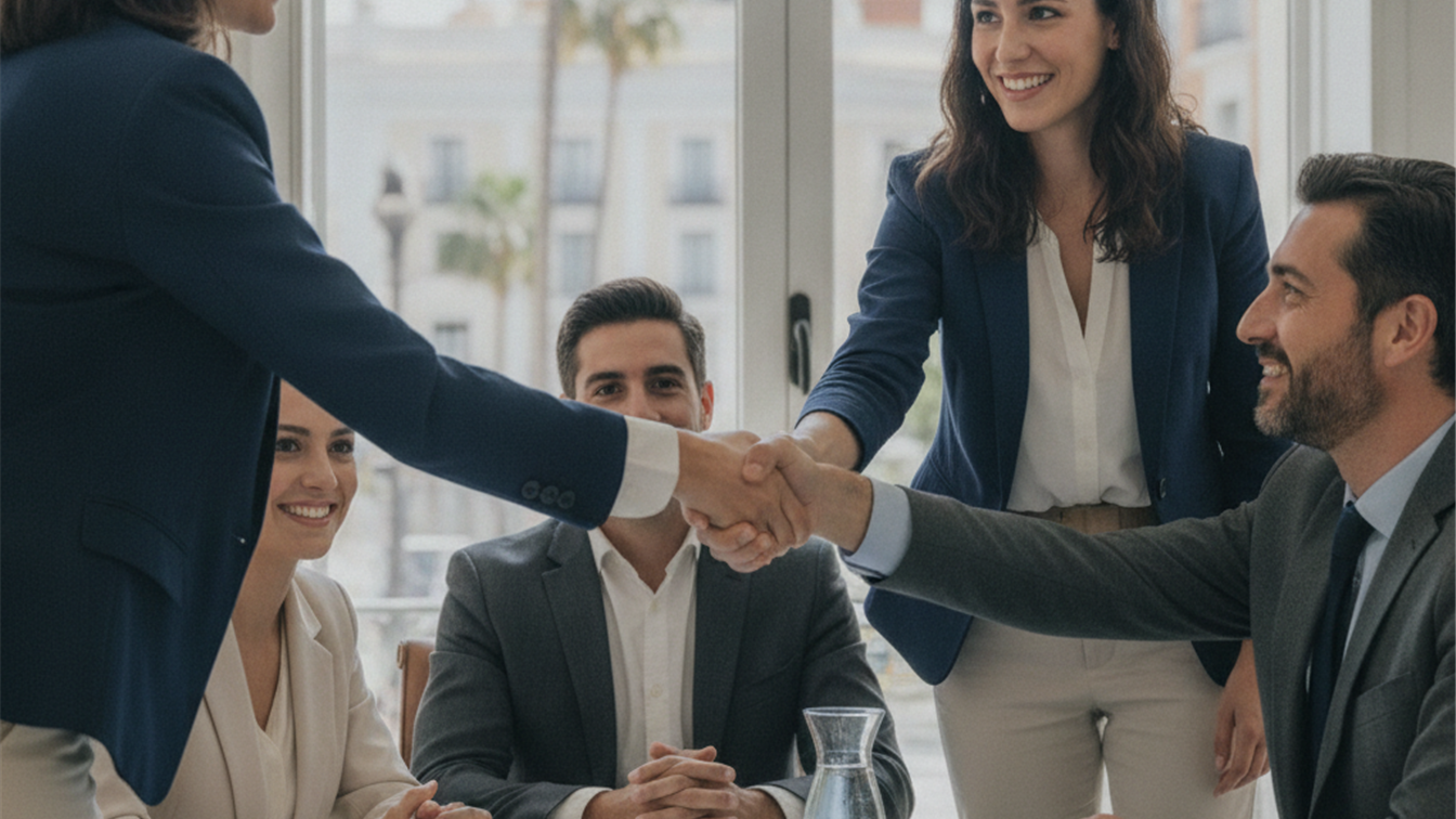 Entrevista de trabajo en oficina España