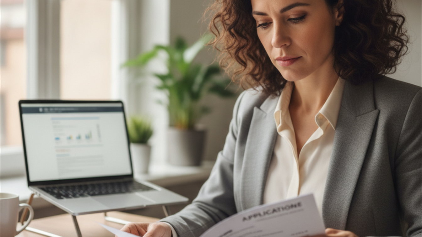 Profesional revisando ofertas de empleo y CV en la oficina septiembre 2026