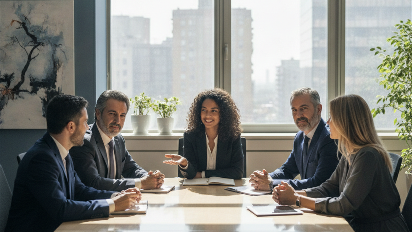 Profesionales en entrevista de trabajo en España septiembre 2026
