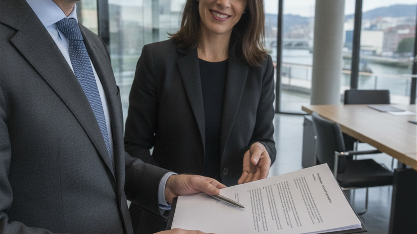 Firma de contrato de trabajo en empresa vasca